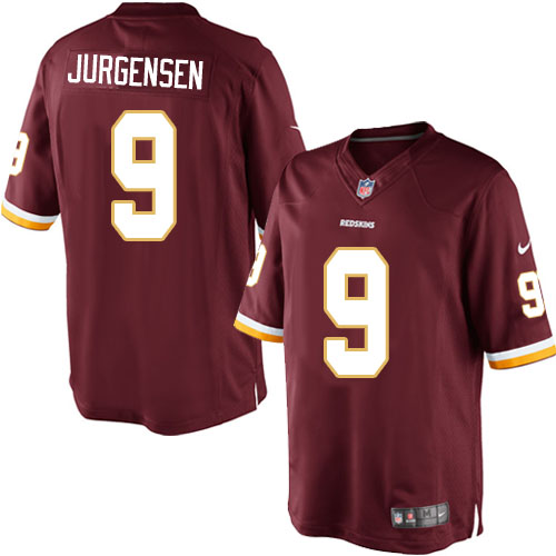 Men's Limited Sonny Jurgensen Nike Jersey Burgundy Red Home - #9 NFL Washington Redskins